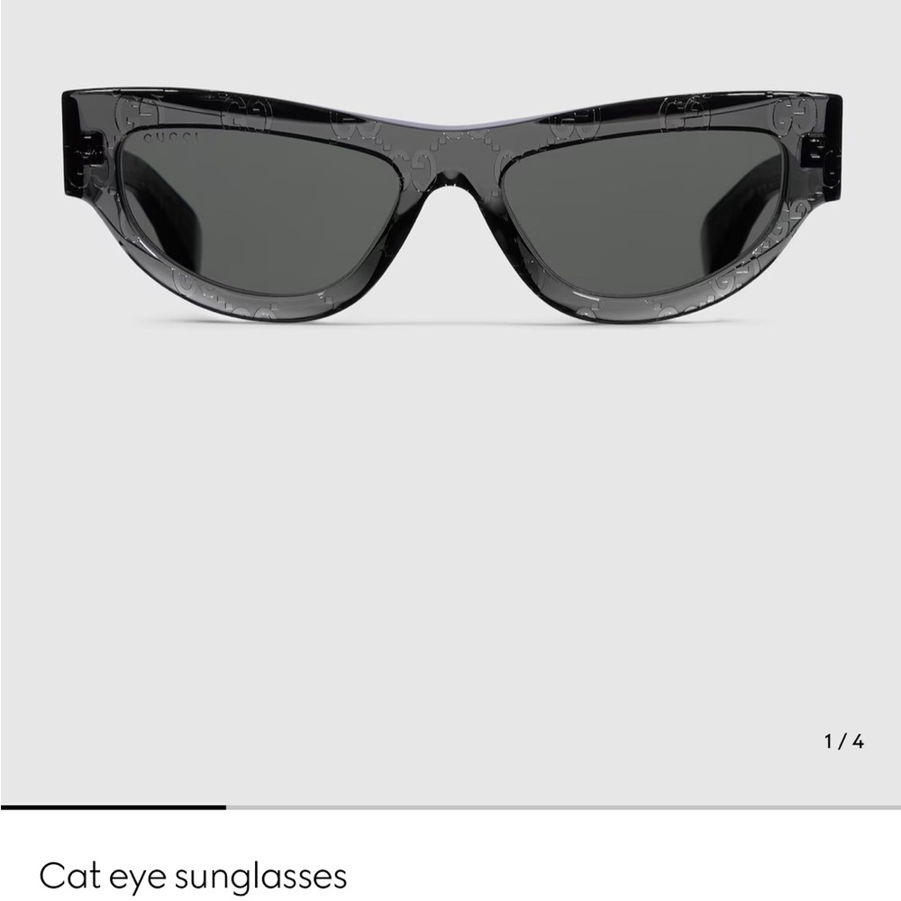 Gucci Dark Gray Cat Eye Sunglasses